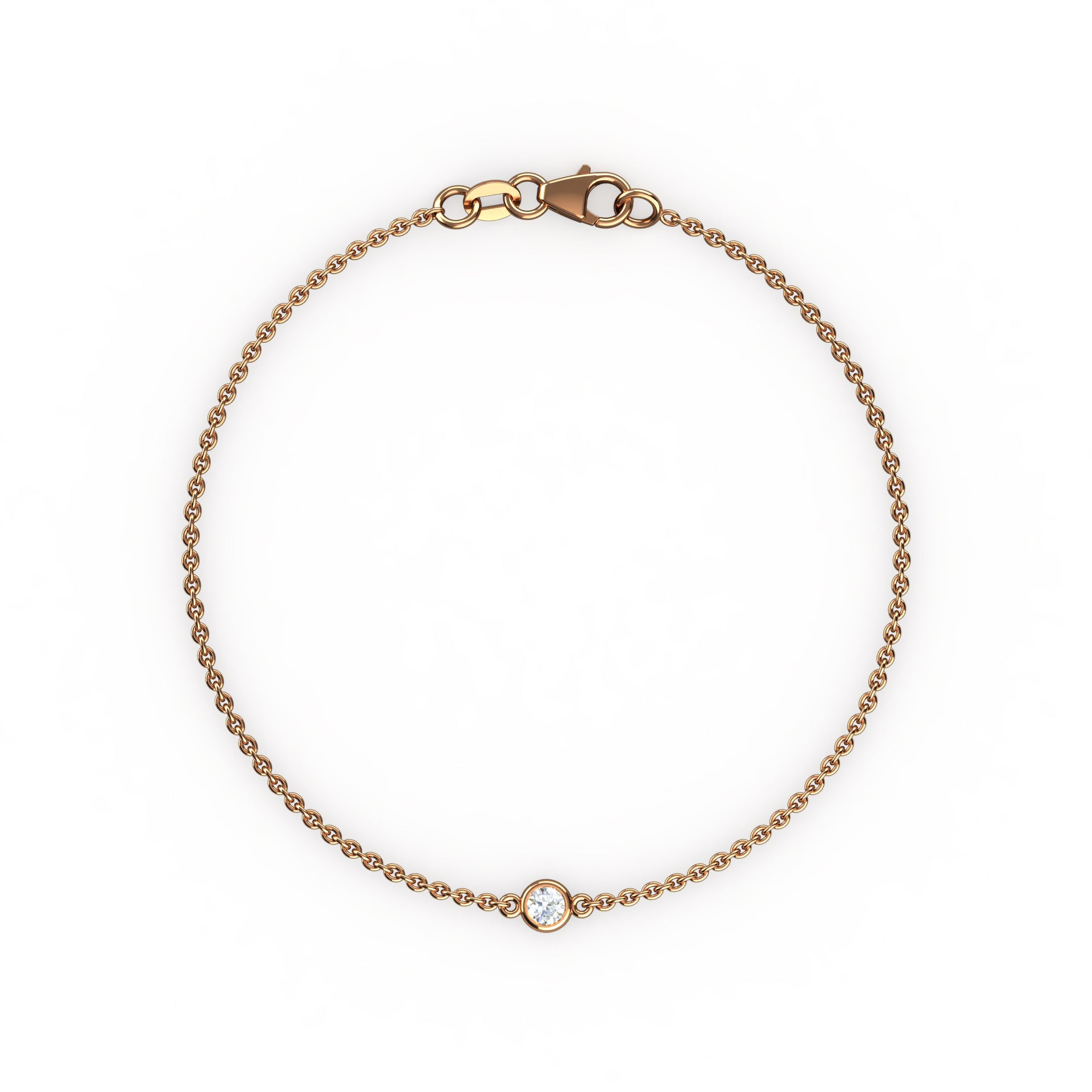 Bracelet de diamant solitaire
