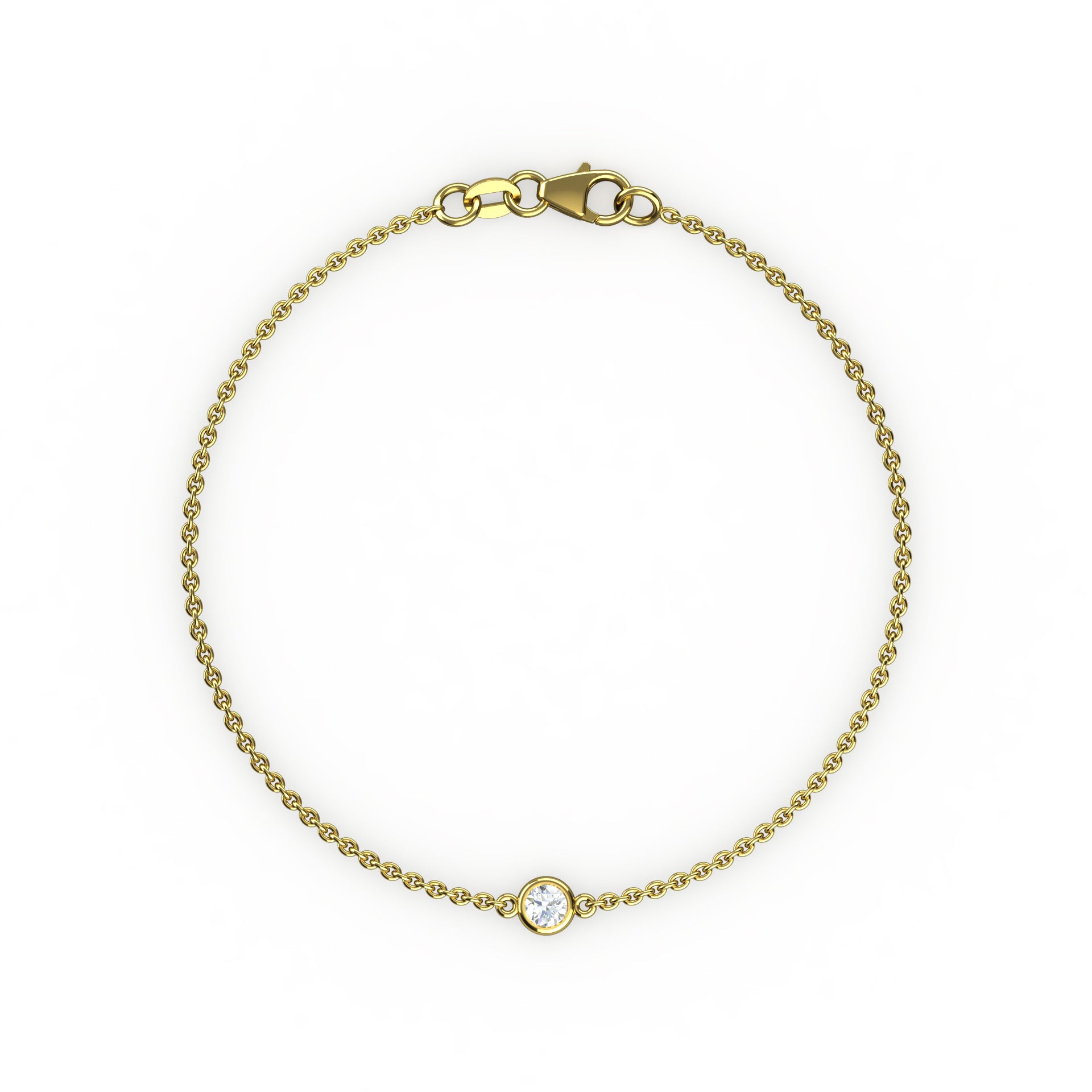 Bracelet de diamant solitaire