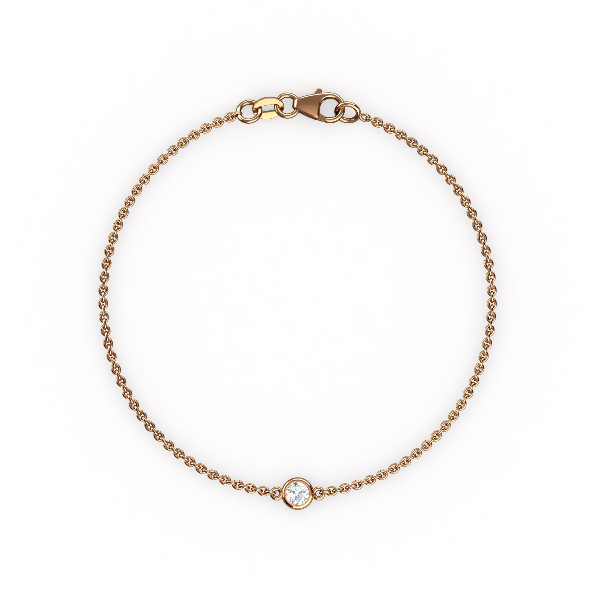 Bracelet de diamant solitaire