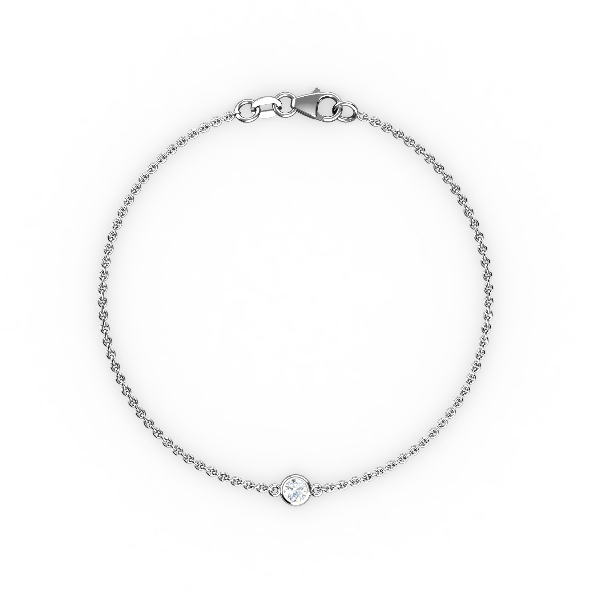 Bracelet de diamant solitaire