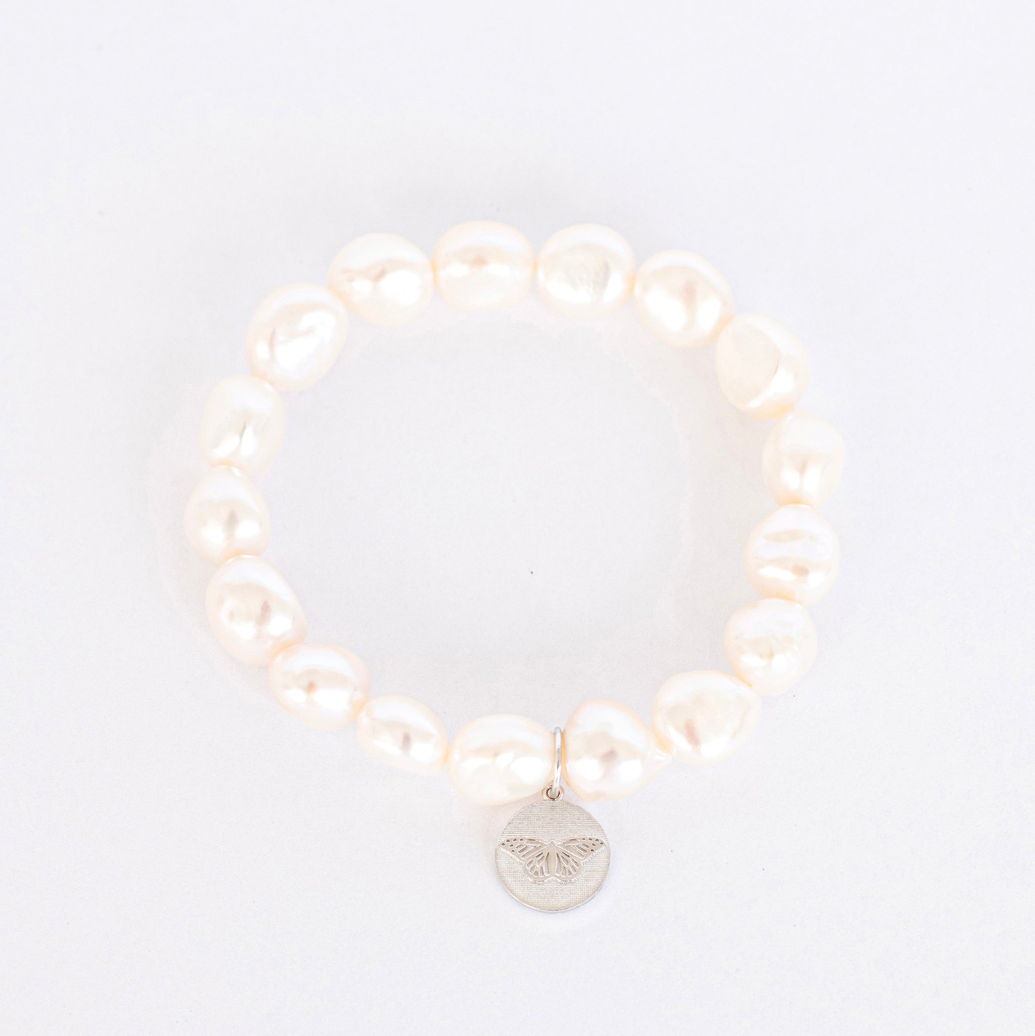 Monark White Freshwater Pearl Bracelet