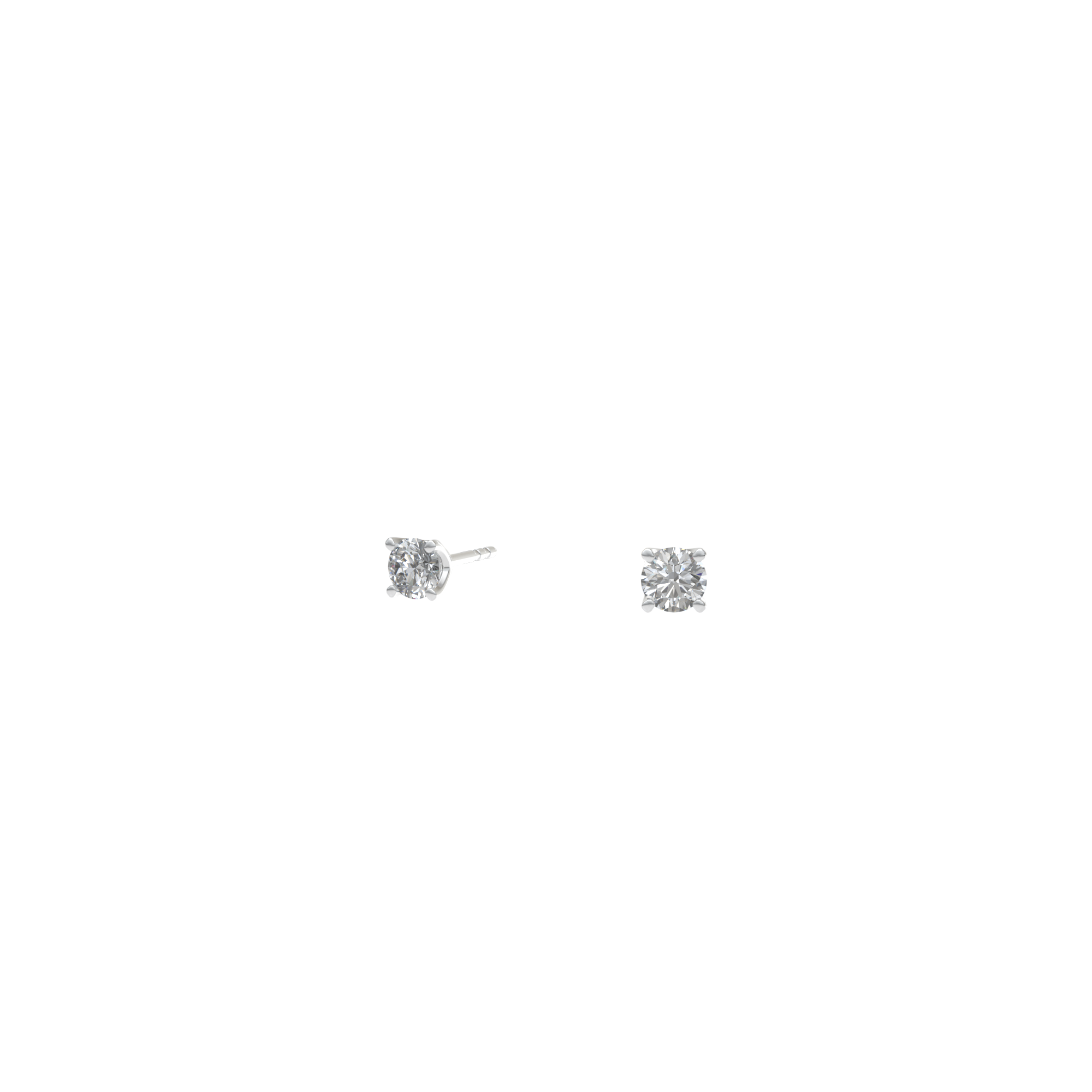 Solitaire Diamond Earrings