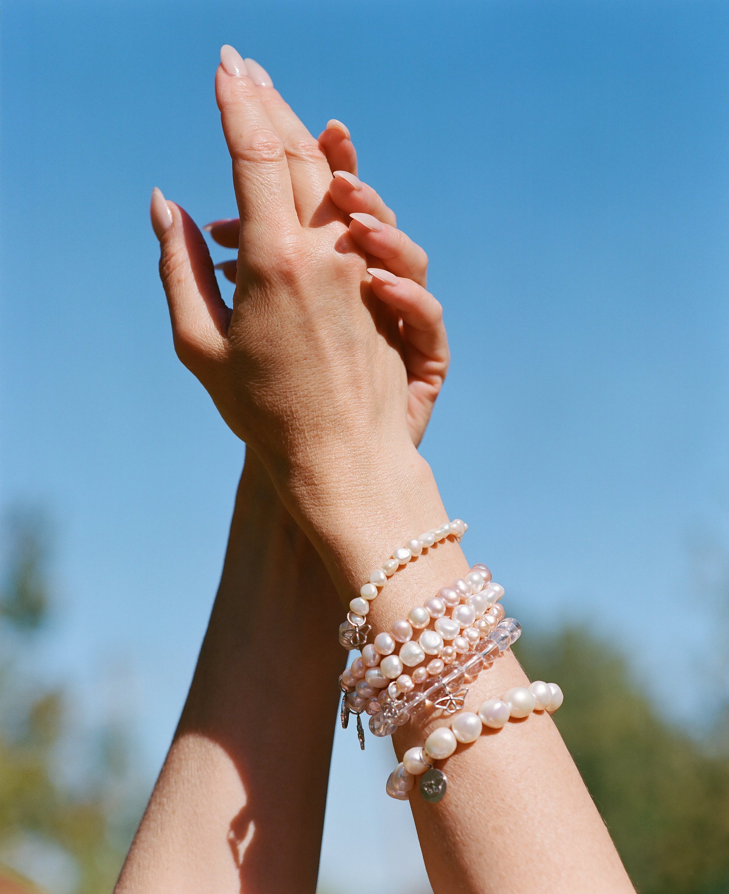 Quartz and Freshwater Pearl Bracelet