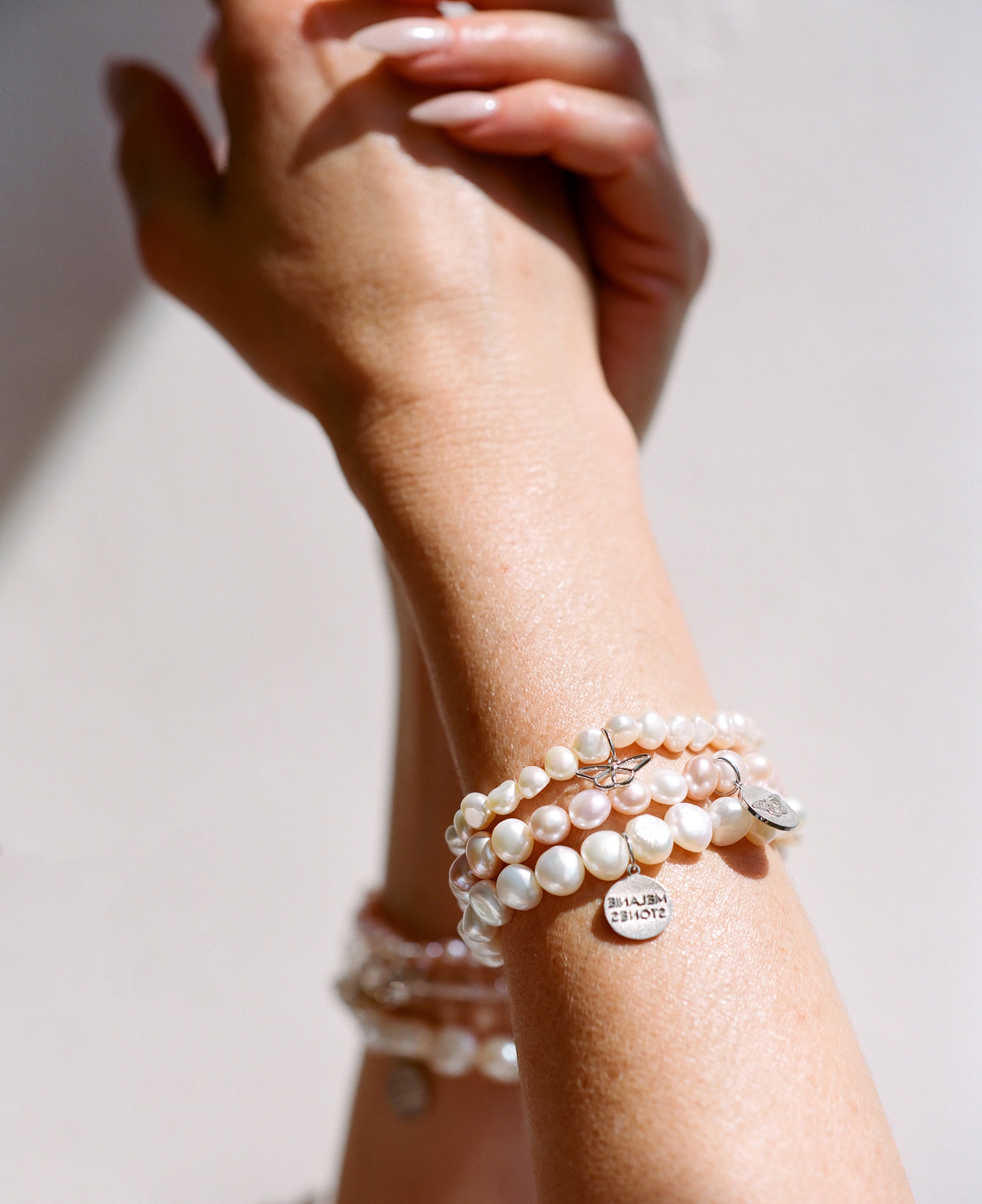 Quartz and Freshwater Pearl Bracelet