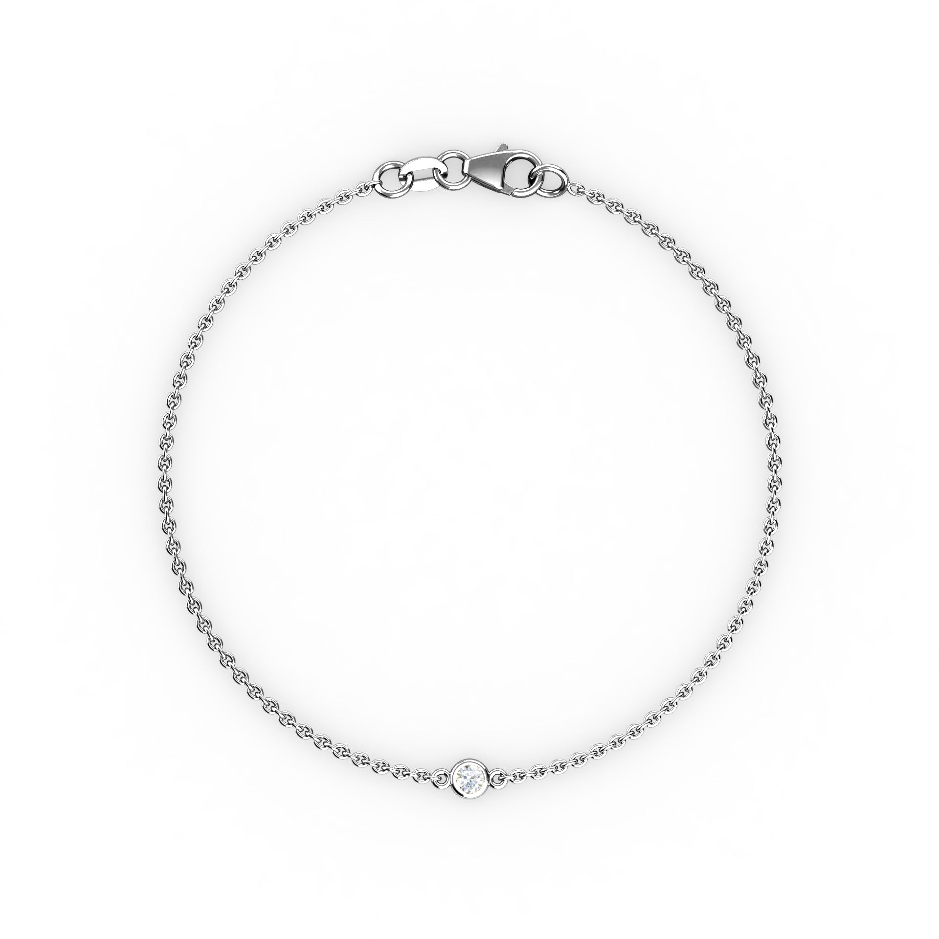 Bracelet de diamant solitaire