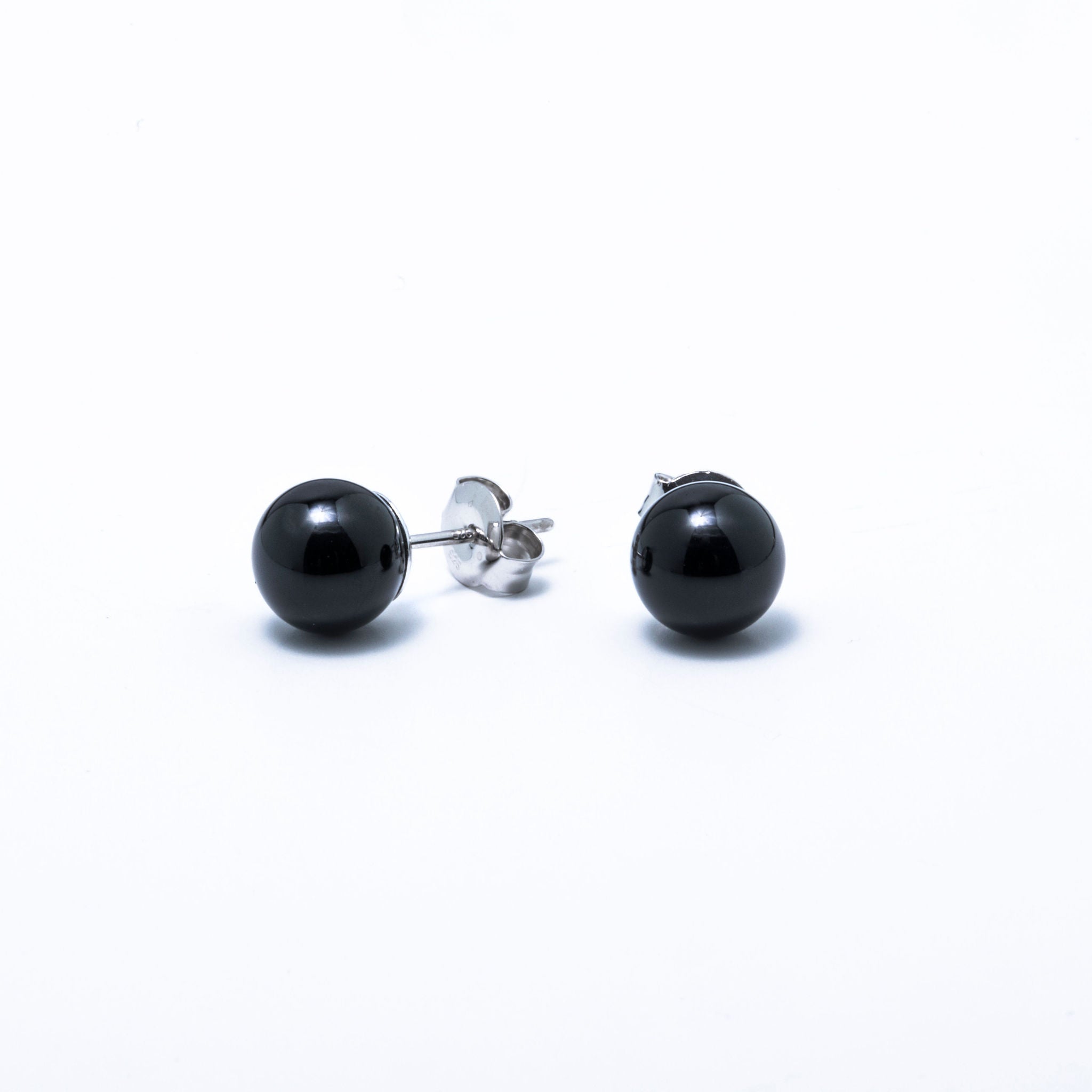 Boucles d'oreilles d'onyx noir