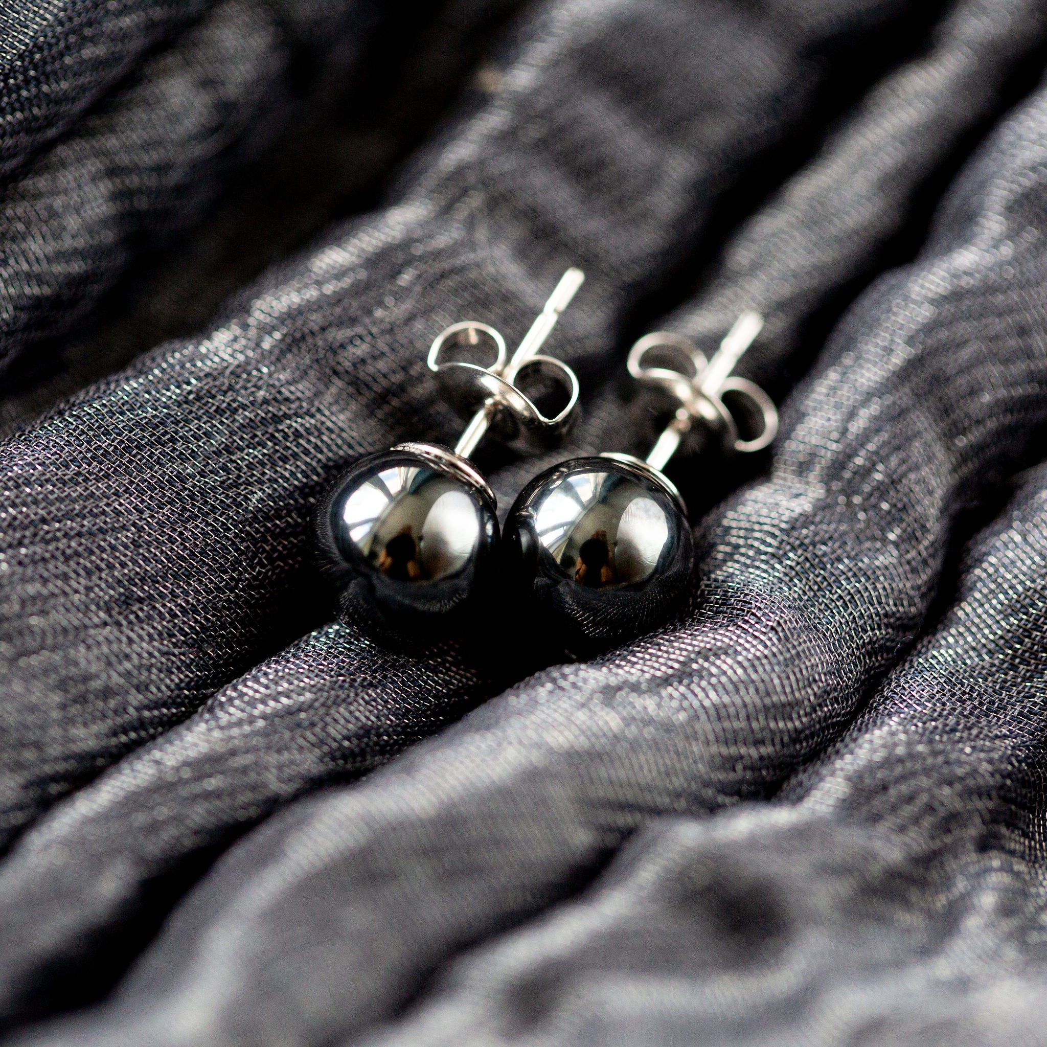 Boucles d'oreilles d'hématite