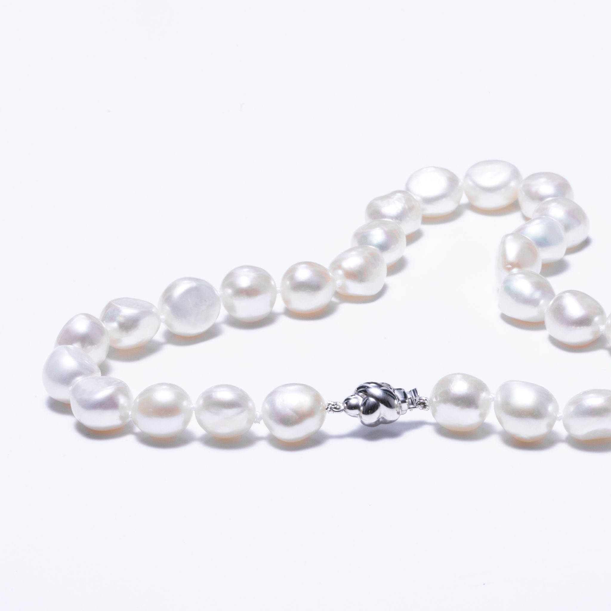 White Baroque Freshwater Pearl Necklace