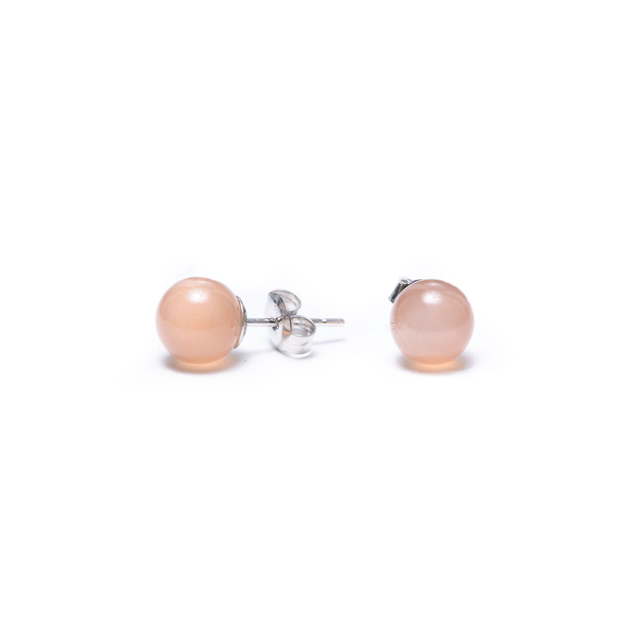 Peach Moonstone Earrings