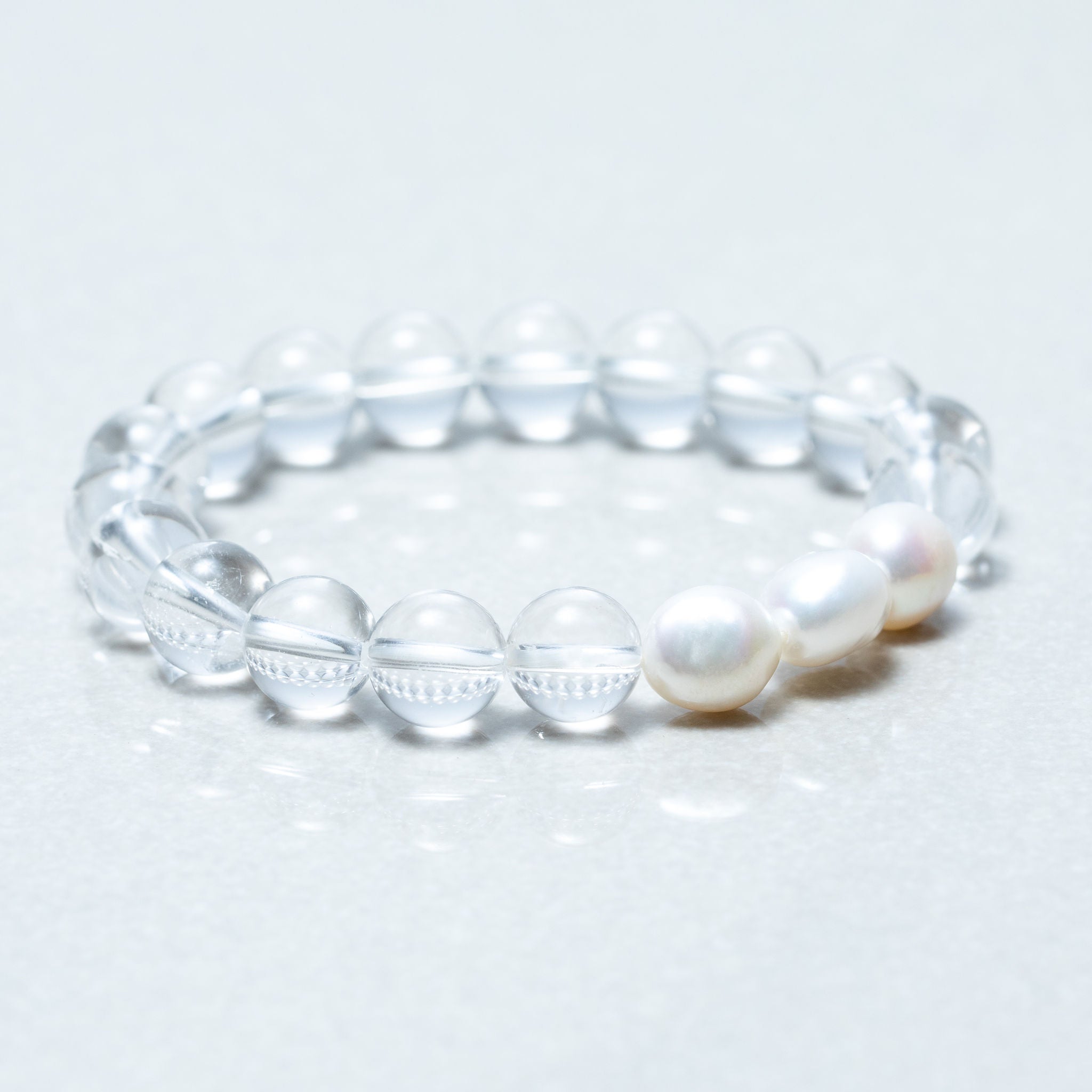 Quartz and Freshwater Pearl Bracelet