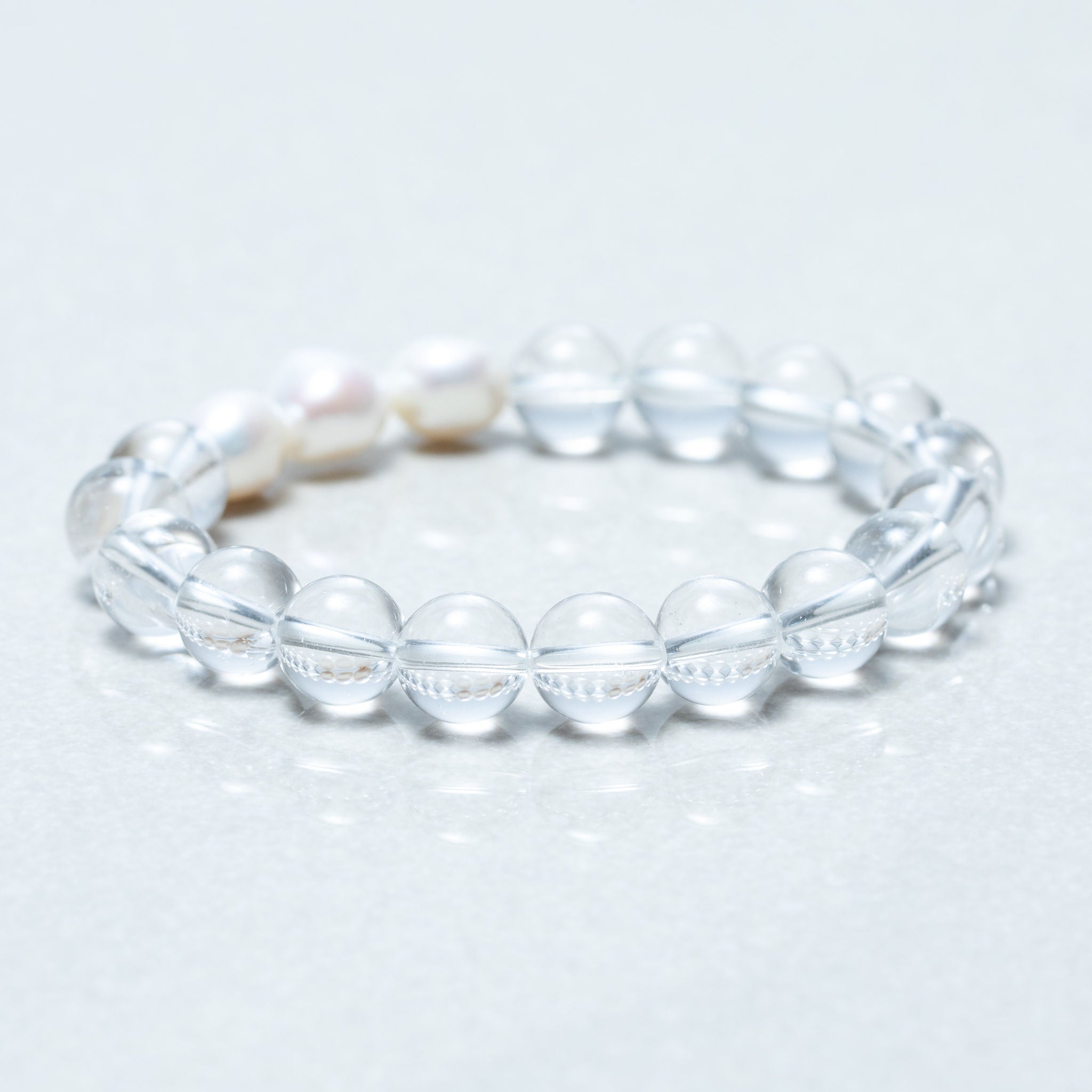 Quartz and Freshwater Pearl Bracelet