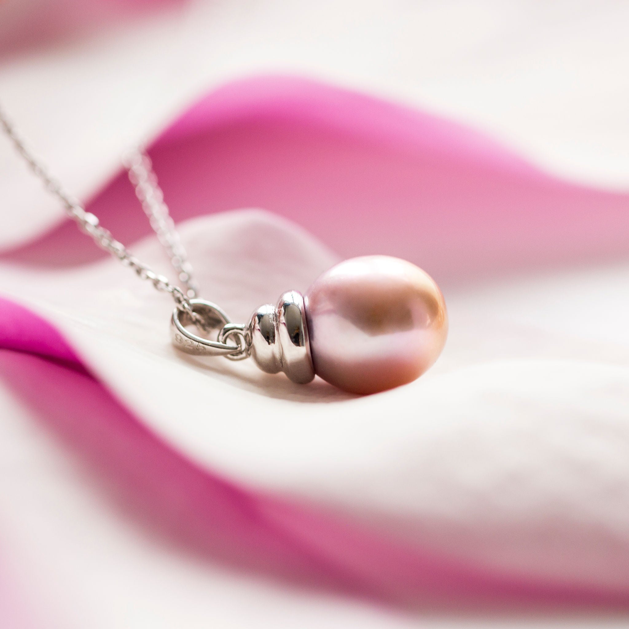 Collier de perle d'eau douce rose