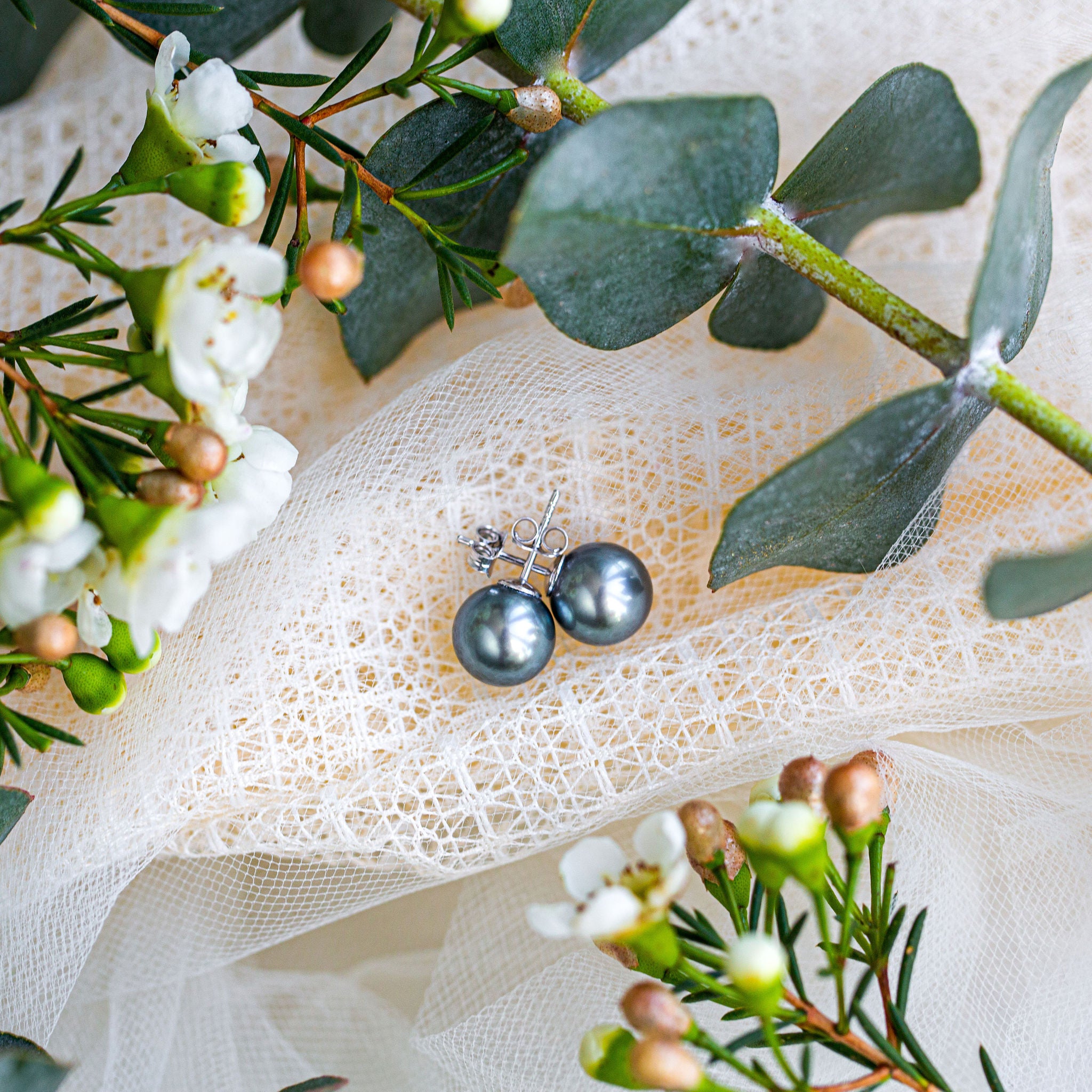 Boucles d'oreilles de perles de Tahiti